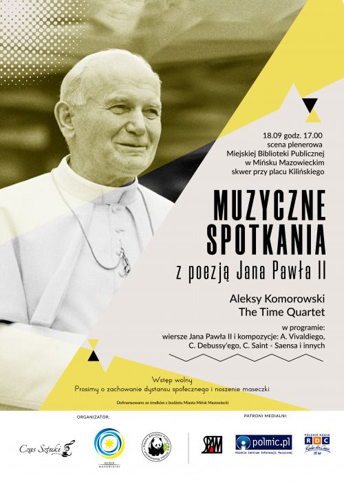 Muzyczne spotkania z poezją Jana Pawła II - plakat