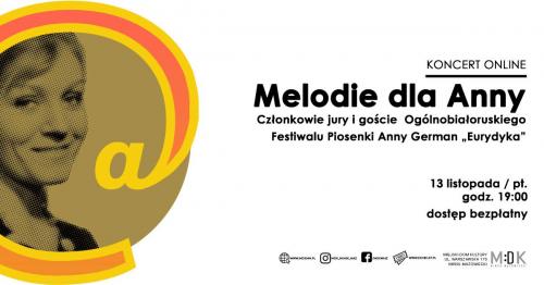 plakat - koncert online "Melodie dla Anny"