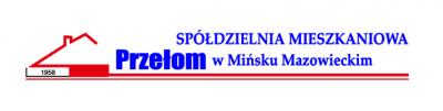Logo Spółdzielni MIeszkaniowej Przełom na białym tle