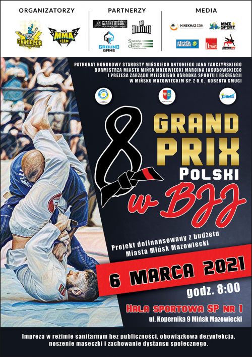 Grand Prix Polski w Brazylijskim Jiu Jitsu - plakat