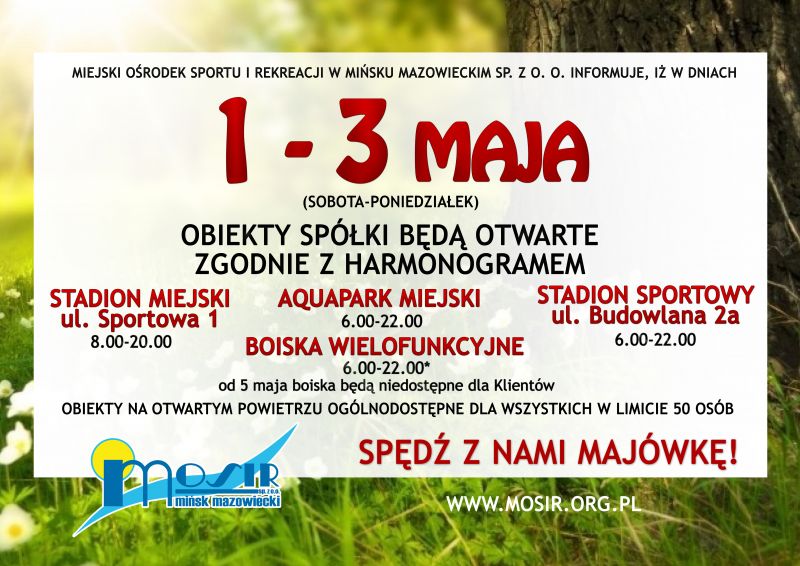 Weekend Majowy z MOSiR - plakat