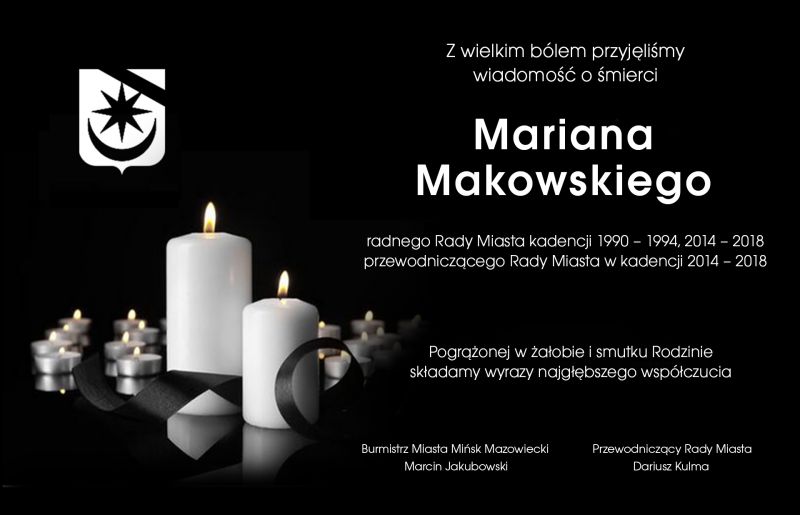 Kondolencje - Marian Makowski