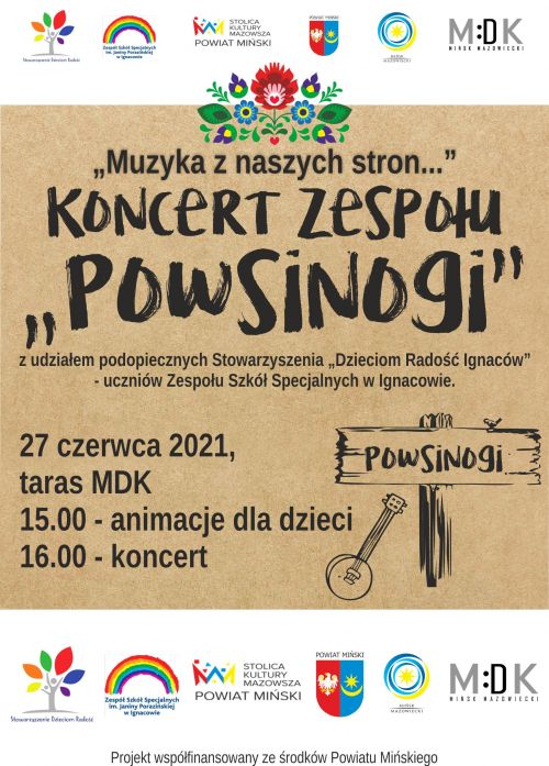 Plakat koncert Powsinogi
