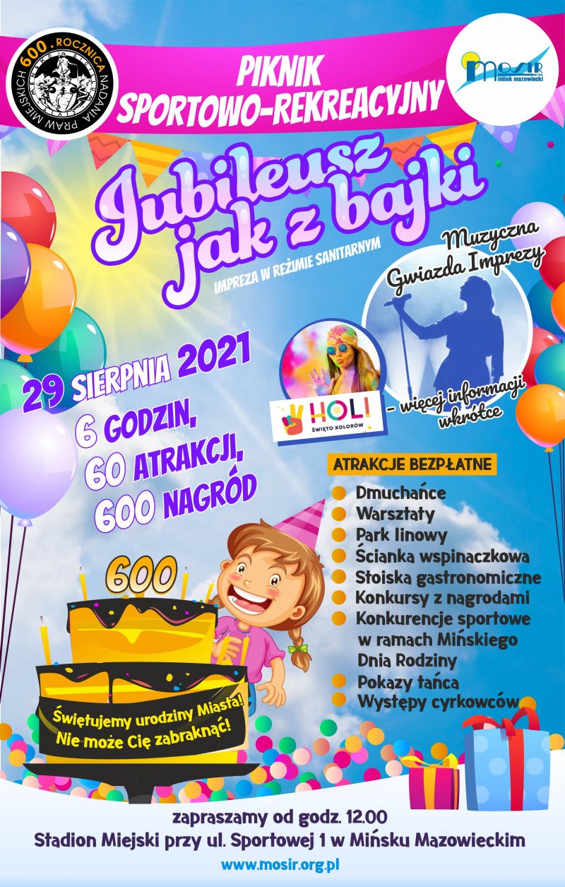plakat promujący piknik sportowo-rekreacyjny