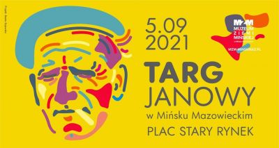 Kolorowa twarz w czapce, po prawej informacje promujące wydarzenie