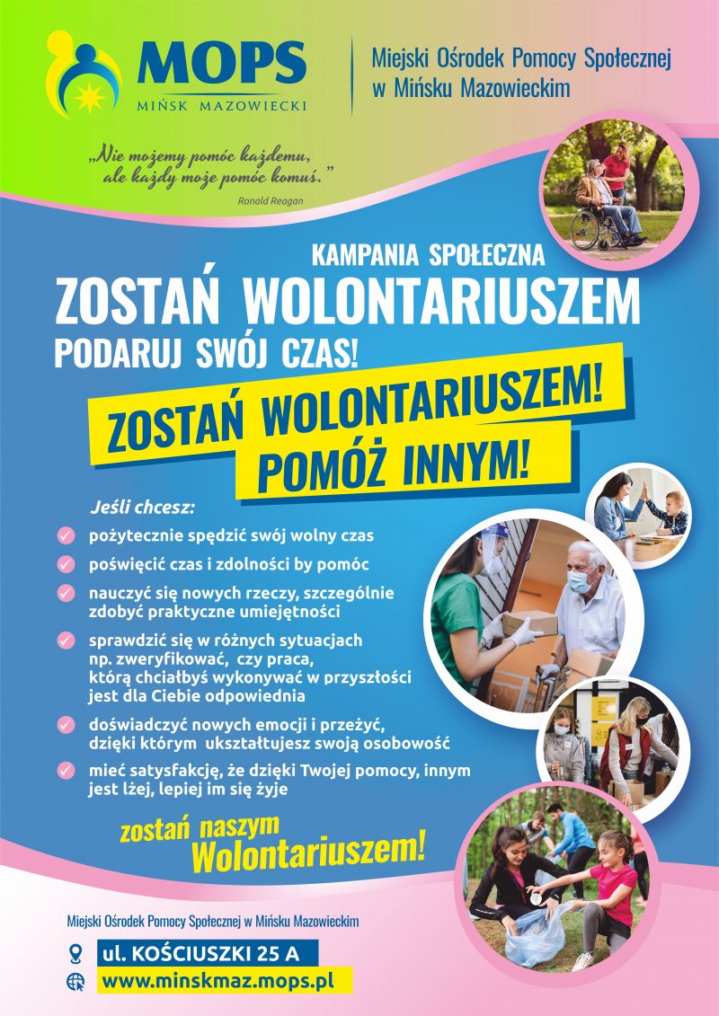 Zostań wolontariuszen - plakat