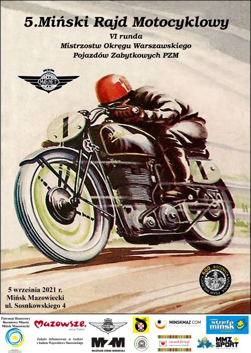 5. Miński Rajd Motocyklowy - plakat