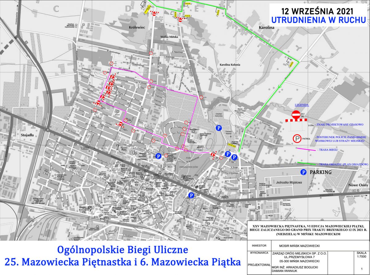 Ogólnopolskie Biegi Uliczne 12.09.2021 - mapka biegu