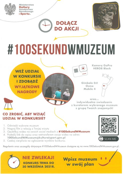 Zapraszamy do udziału w konkursie #100SEKUNDWMUZEUM