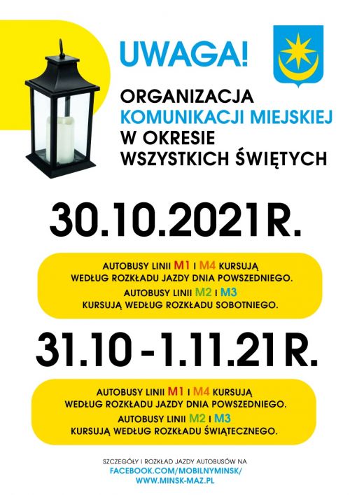 Organizacja komunikacji miejskiej w okresie Wszystkich Świętych