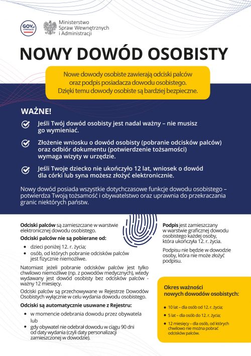 Ulotka informacyjna - nowe dowody osobiste - str. 1