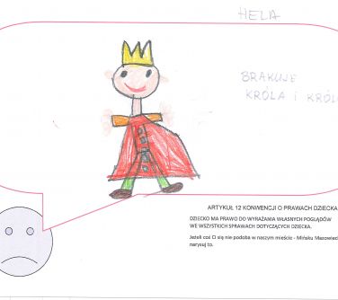 Petycje kredką malowane - brakuje króla i królowej.