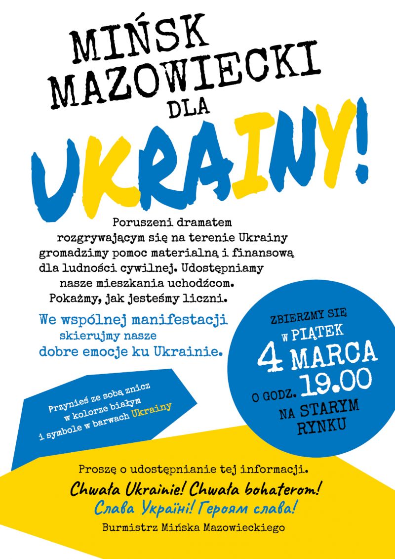 Mińsk mazowiecki dla Ukrainy!