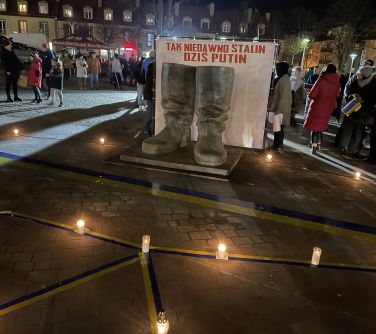 Mińsk dla Ukrainy - manifestacja na Starym Rynku