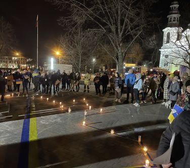 Mińsk dla Ukrainy - manifestacja na Starym Rynku
