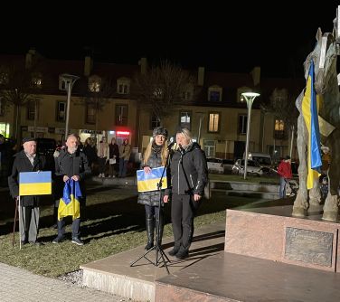 Mińsk dla Ukrainy - manifestacja na Starym Rynku