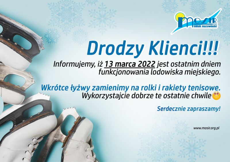 Lodowisko miejskie czynne tylko do 13 marca