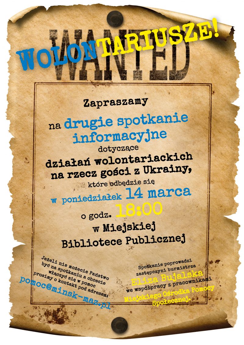 Drugie spotkanie informacyjne dla wolontariuszy