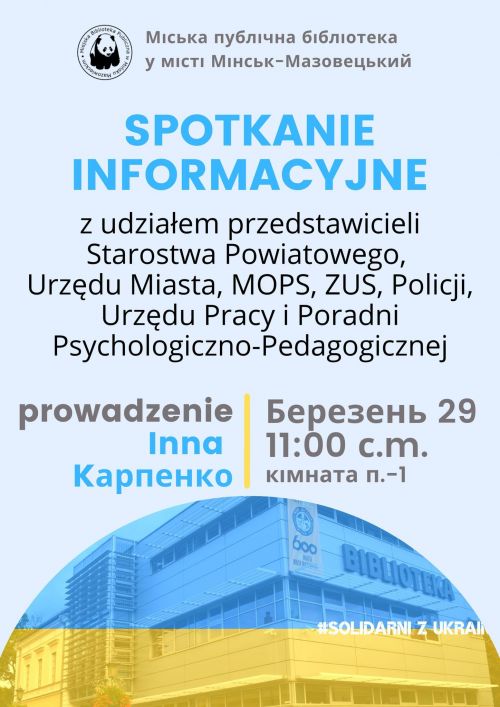 Spotkanie informacyjne dla gości z Ukrainy