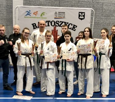 Zawodnicy karate z mińskiego klubu