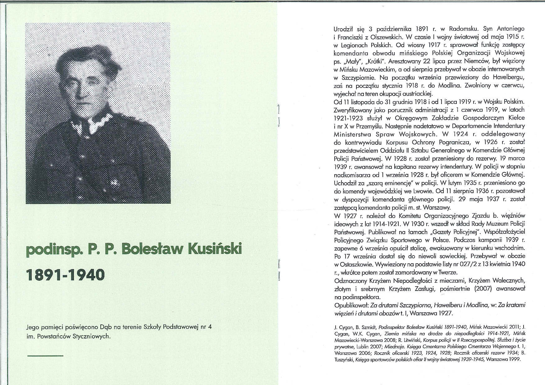 Strony publikacji "Dęby katyńskie"