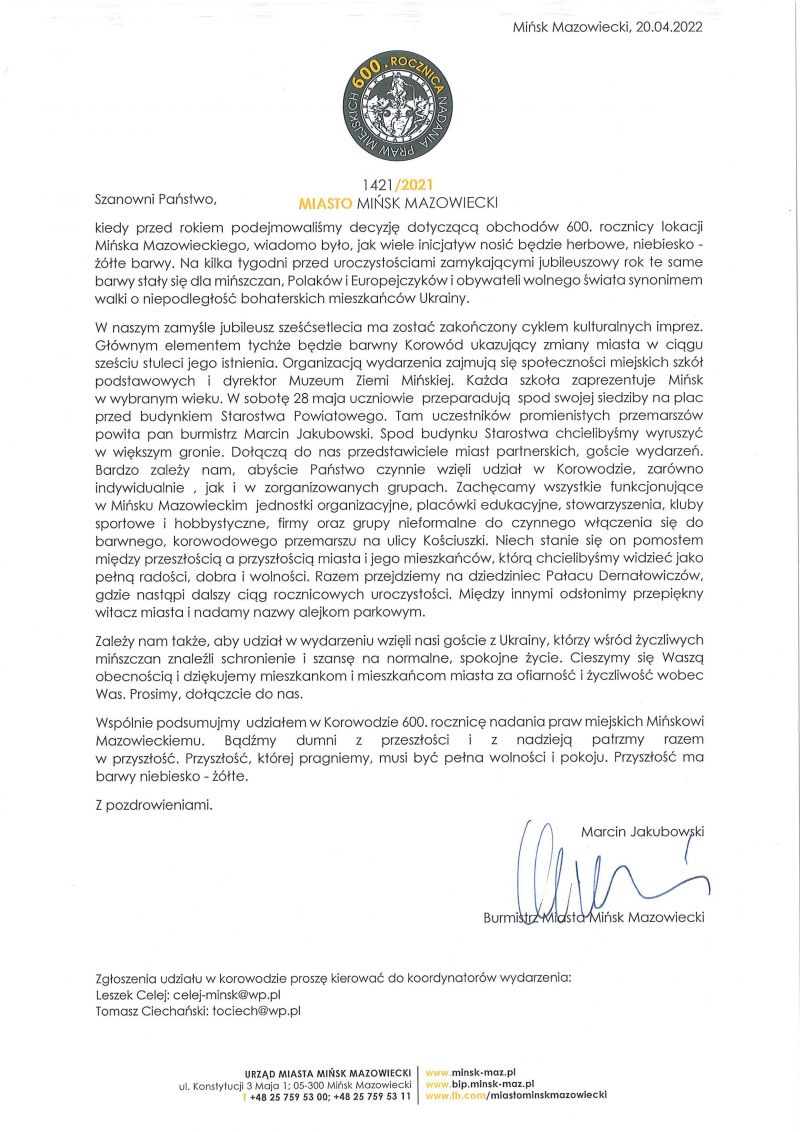 Zapraszamy do historycznego korowodu
