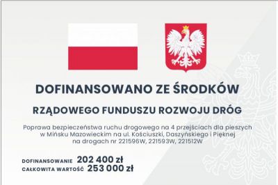 Na jasnym tle flaga i godło Polski oraz poniżej informacje