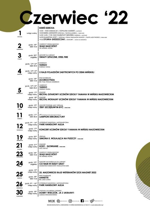Czerwiec w Miejskim Domu Kultury