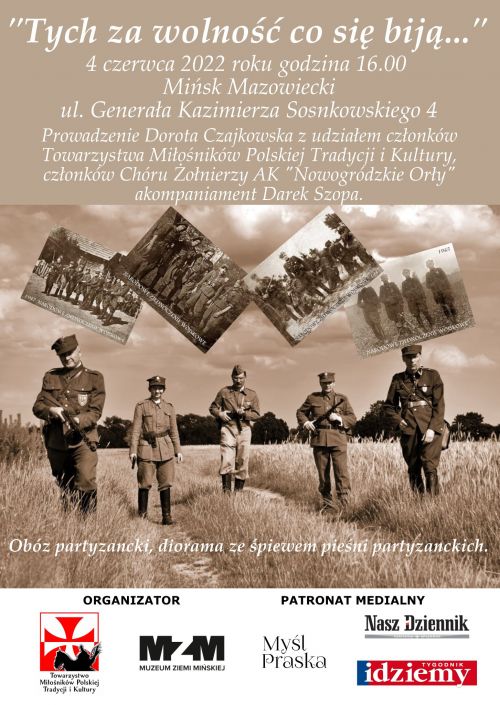 DIORAMA PARTYZANCKA „TYCH ZA WOLNOŚĆ CO SIĘ BIJĄ…” MIŃSK MAZOWIECKI 4.06.2022 WILLA DR. JANA HUBERTA