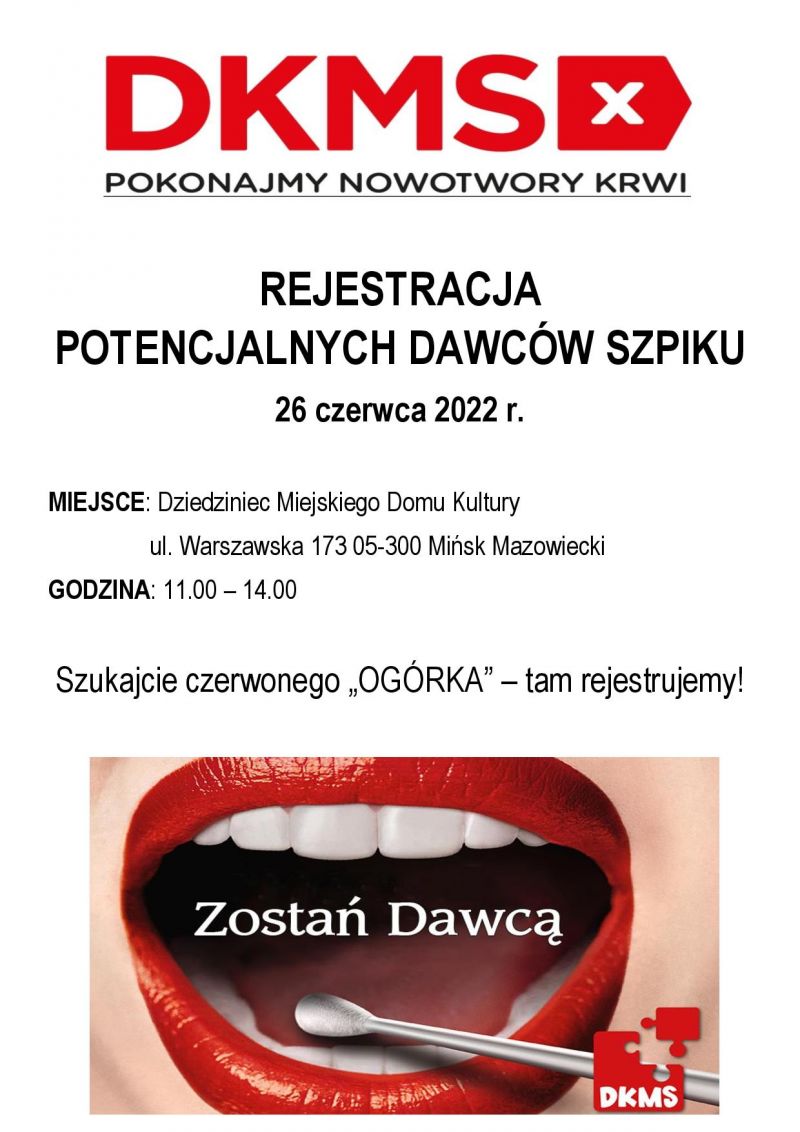 Rejestracja potencjalnych Dawców Szpiku