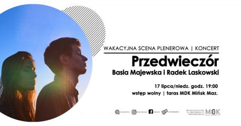 po lewej stronie w kole osoby z zamkniętymi oczami skierowanymi na promienie słoneczne, po prawej stronie informacje...