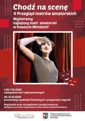 plakat promujący konkurs teatralny