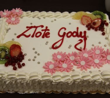 tort z napisem "złote gody"