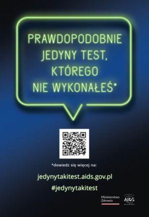 napis: prawdopodobnie jedyny test, którego nie wykonałaś na granatowym tle