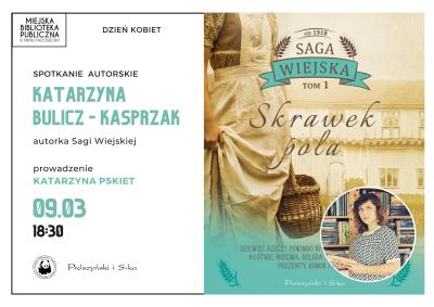 po lewej stronie informacje dotyczące wydarzenia, po prawej stronie stare zdjęcie dworku z tytułem Saga wiejska tom 1...