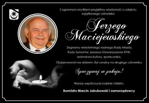 Na czarnym tle kondolencje