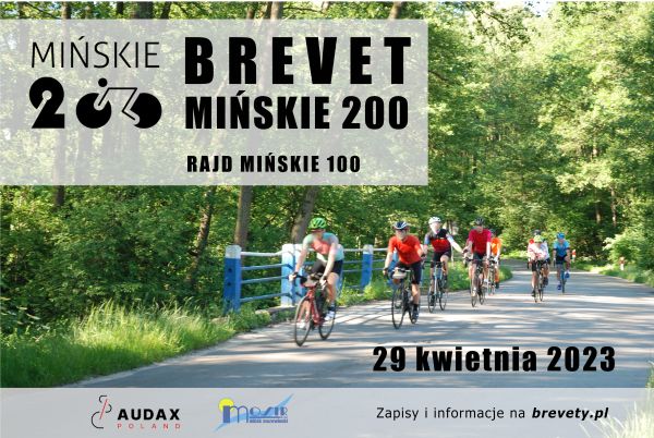 plakat z tytułem głównym Brevet MIńskie 200