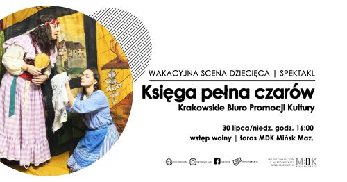 po lewej stronie dwie kobiety jedna klęczy, po prawej stronie informacje zawarte na plakacie znajdują się w treści artykułu...