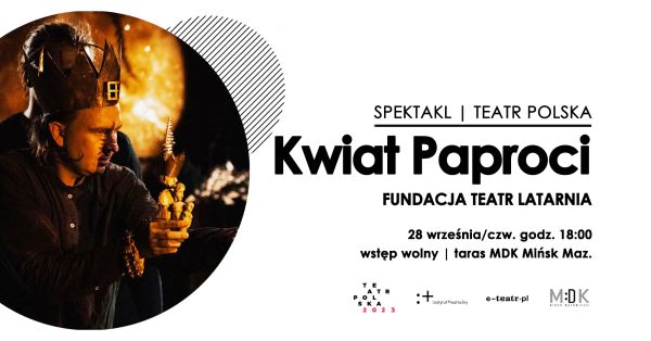 po lewej stronie mężczyzna w koronie, trzyma w dłoniachtrzy figurki drewniane, po prawej stronie informacje które znajdują...