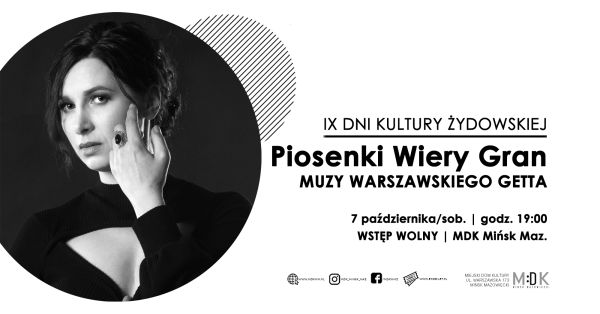 po lewej stronie zdjęcie kobiety dotykającej lewą dłonią swojej twarzy, po lewej informacje zawarte na plakacie znajdują...