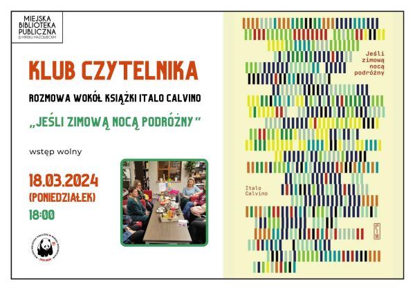 Po prawej na żółtym tle kolorowe prostokąty ułożone w linie. Po lewej informacje i małe zdjęcie pomieszczenia i osób...