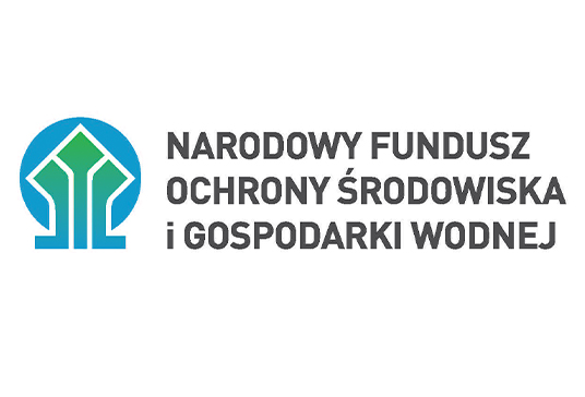 Logo niebiesko-zielone i tytuł Narodowy Fundusz Ochrony Środowiska i Gospodarki Wodnej