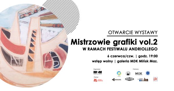 Po lewej stronie w kole kremowo-czerwony wycinek obrazu. Po prawej na białym tle informacje