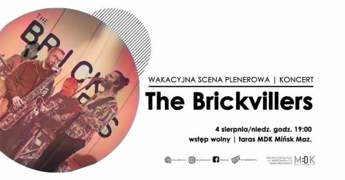 W kole grafika z mężczyznami grajacymi na instrumentach. Jeden z nich śpiewa do mikrofonu. Po prawej tekst.