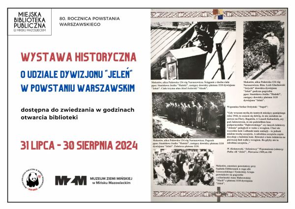 Po lewej na białym tle kolorowy tekst. Po prawej wycinek starej informacji prasowej ze zdjęciami