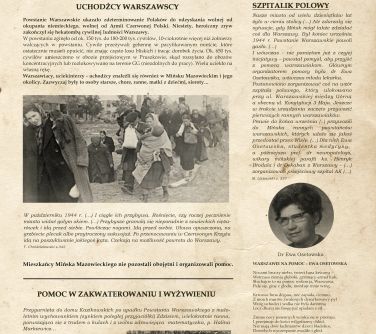 Stary wycinek gazety z artykułami i dwoma zdjęciami