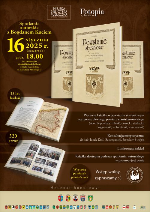 Ciemno-brązowa okładka książki. Zdjęcia książek i informacje