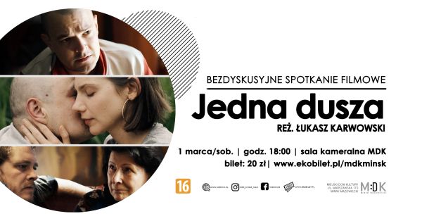 Po lewej koło podzielone na trzy częśći poziome. W każdej dczęści zdjęcia osób. Po prawej na białym tle informacje