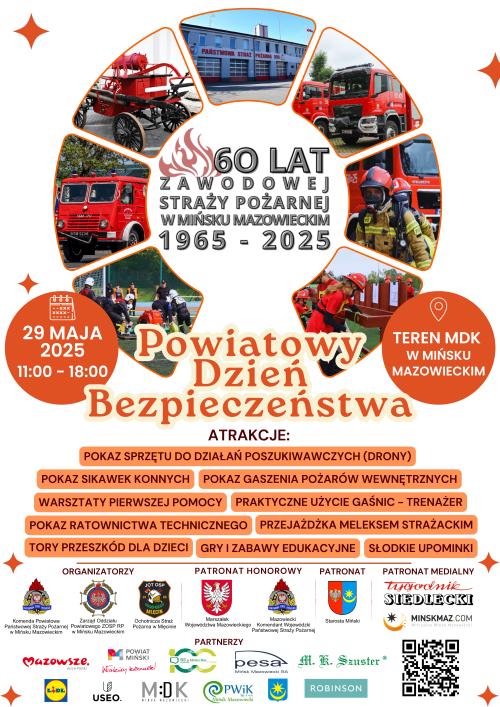 Na białym tle informacje. Na środku w podzielonym kole na akafelki zdjęcia historycznego i współczesnego sprzętu...