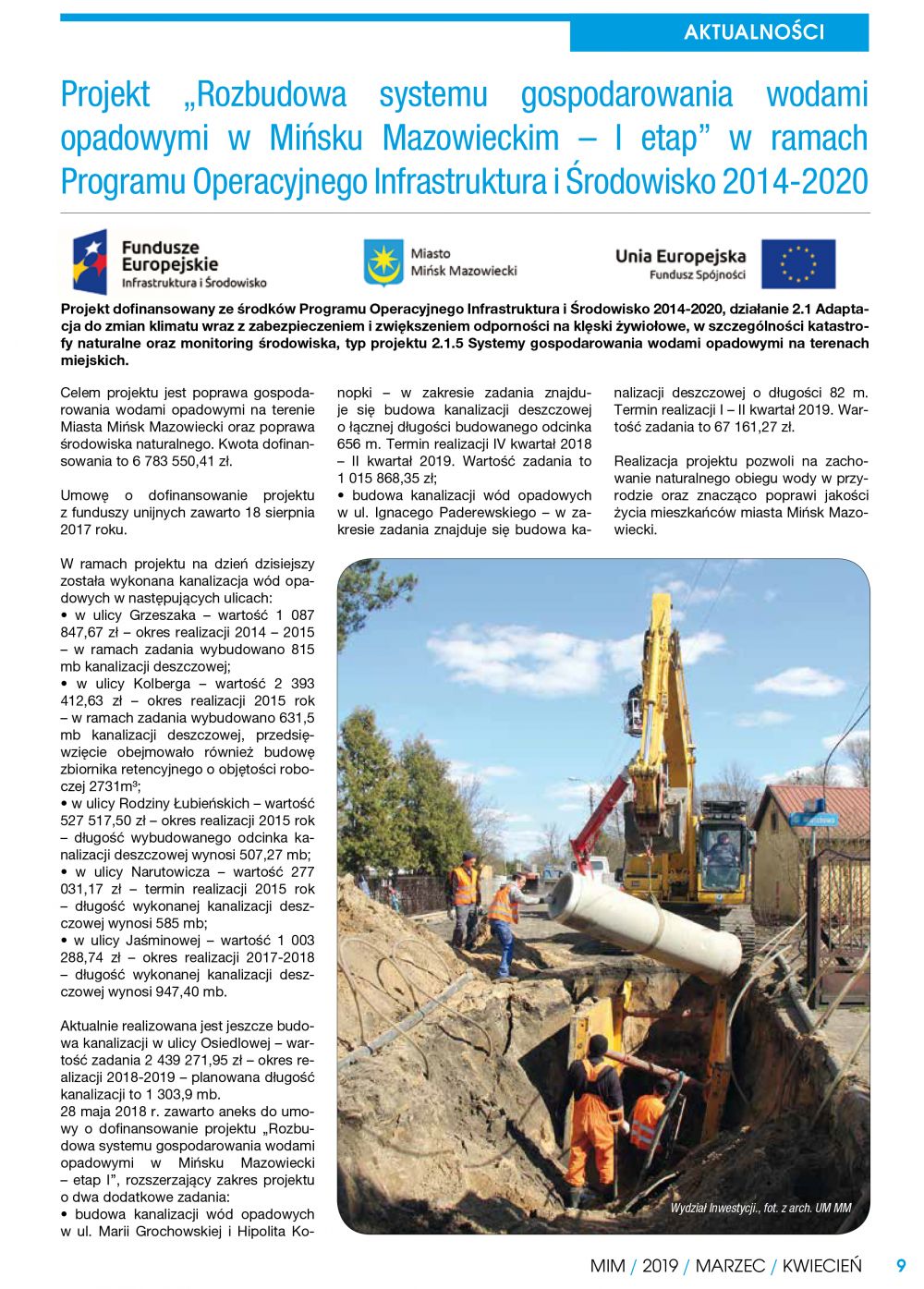 Artykuł prasowy dot. projektu w lokalnej prasie